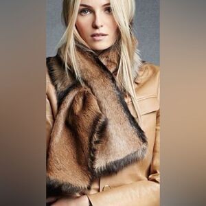 Ralph Lauren Collection Spanish Goat Fur Pull Thru Scarf